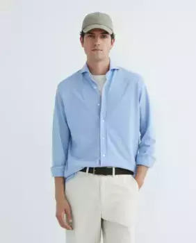 Мужская повседневная трикотажная рубашка с длинными рукавами Mirto, синий