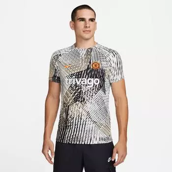 Мужская предматчевая футбольная футболка Nike Chelsea FC Dri-FIT, черный