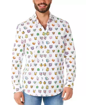 Мужская принтованная рубашки для тематических вечеринок для мужчин OppoSuits, белый