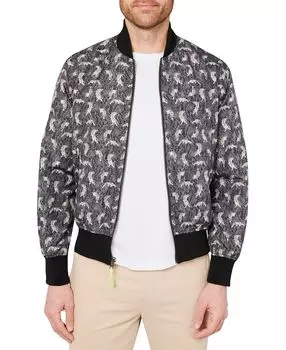 Мужская приталенная двусторонняя водоотталкивающая куртка-бомбер Society of Threads, серый