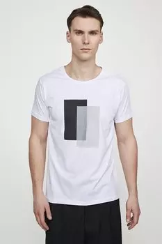 Мужская приталенная хлопковая белая футболка с круглым вырезом с принтом TUDORS, белый