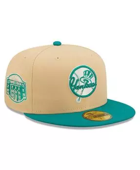 Мужская приталенная кепка Natural, бирюзовый New York Yankees Mango Forest 59FIFTY New Era