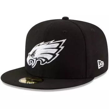 Мужская приталенная кепка New Era Black Philadelphia Eagles B-Dub 59FIFTY