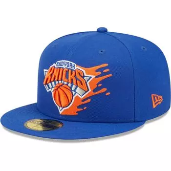 Мужская приталенная кепка New Era Blue New York Knicks Splatter 59FIFTY