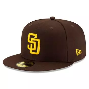 Мужская приталенная кепка New Era Brown San Diego Padres 2020 Authentic Collection On-Field 59FIFTY