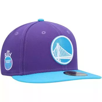 Мужская приталенная кепка New Era фиолетового цвета Golden State Warriors Vice 59FIFTY