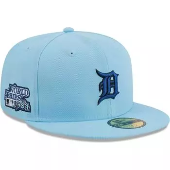 Мужская приталенная кепка New Era голубая Detroit Tigers 59FIFTY
