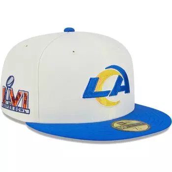Мужская приталенная кепка New Era кремового цвета Los Angeles Rams Retro 59FIFTY
