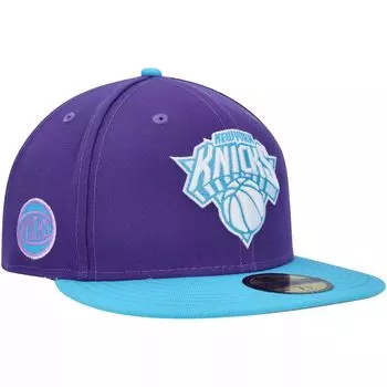 Мужская приталенная кепка New Era Purple New York Knicks Vice 59FIFTY