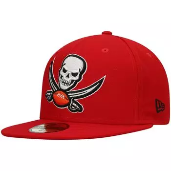 Мужская приталенная кепка New Era Red Tampa Bay Buccaneers Elemental 59FIFTY