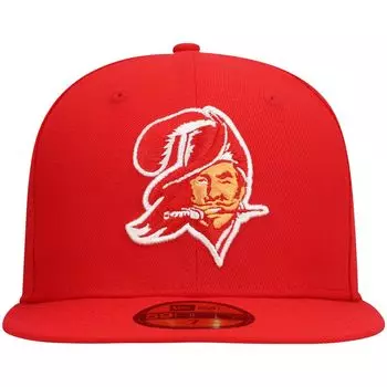 Мужская приталенная кепка New Era Red Tampa Bay Buccaneers Omaha Throwback 59FIFTY