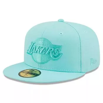Мужская приталенная кепка New Era Turquoise Los Angeles Lakers Color Pack 59FIFTY