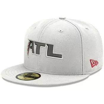 Мужская приталенная кепка New Era White Atlanta Falcons Omaha ATL 59FIFTY