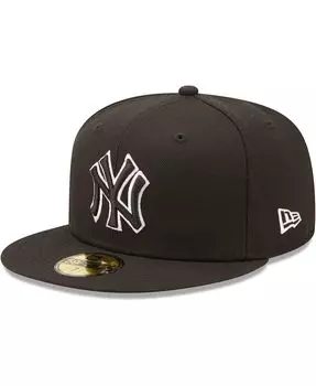 Мужская приталенная кепка New York Yankees Black on Black Dub 59FIFTY New Era