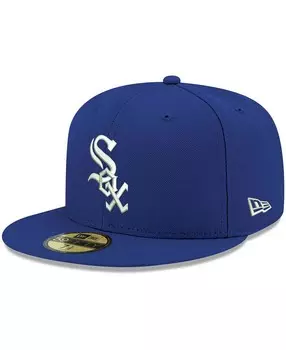 Мужская приталенная кепка Royal Chicago White Sox Logo белая 59FIFTY New Era