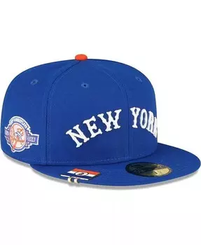 Мужская приталенная кепка Royal New York Yankees City Flag 59FIFTY New Era, синий