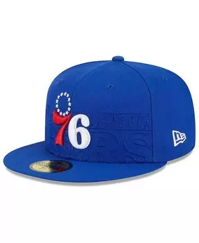 Мужская приталенная кепка Royal Philadelphia 76ers NBA Draft 59FIFTY 2023 года New Era, синий