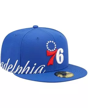 Мужская приталенная кепка Royal Philadelphia 76ers с боковым разрезом 59FIFTY New Era