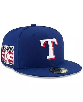 Мужская приталенная кепка Royal Texas Rangers National Baseball Hall of Fame 59FIFTY New Era, синий