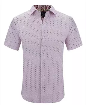 Мужская приталенная классическая рубашка на пуговицах с короткими рукавами Tom Baine, мультиколор