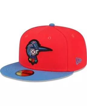 Мужская приталенная шляпа Coral Fayetteville Woodpeckers Copa De La Diversion 59FIFTY New Era