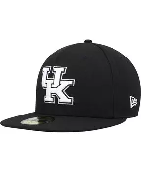 Мужская приталенная шляпа Kentucky Wildcats черно-белая 59FIFTY New Era