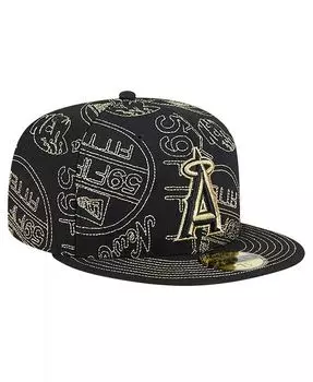Мужская приталенная шляпа Los Angeles Angels 59FIFTY Day New Era, черный