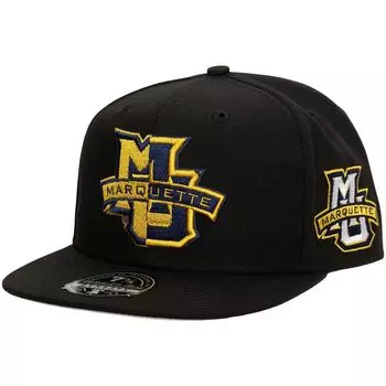 Мужская приталенная шляпа Mitchell & Ness Black Marquette Golden Eagles Lifestyle