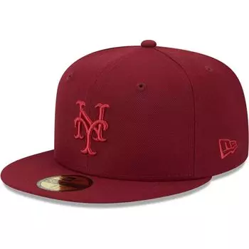 Мужская приталенная шляпа New Era Cardinal New York Mets Color Pack 59FIFTY