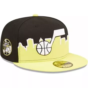 Мужская приталенная шляпа New Era Gold/Black Utah Jazz 2022 Tip-Off 59FIFTY