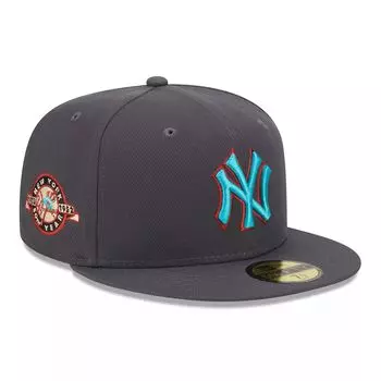 Мужская приталенная шляпа New Era Graphite New York Yankees с принтом 59FIFTY