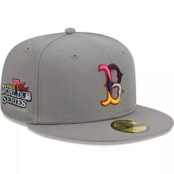 Мужская приталенная шляпа New Era Grey Boston Red Sox Color Pack 59FIFTY