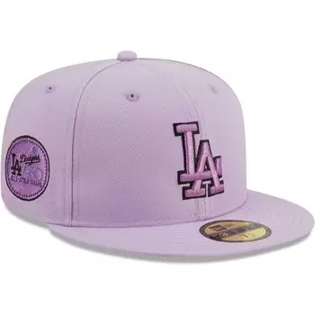 Мужская приталенная шляпа New Era Lavender Los Angeles Dodgers 59FIFTY