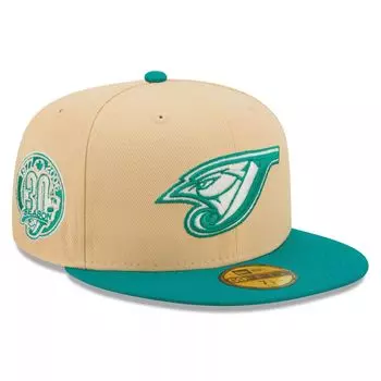 Мужская приталенная шляпа New Era Natural/Teal Toronto Blue Jays Mango Forest 59FIFTY