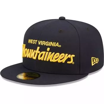 Мужская приталенная шляпа New Era Navy West Virginia Mountaineers Griswold 59FIFTY