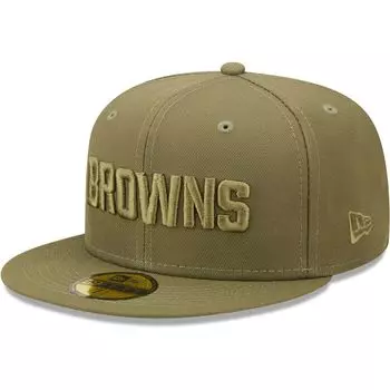 Мужская приталенная шляпа New Era Olive Cleveland Browns Color Pack 59FIFTY