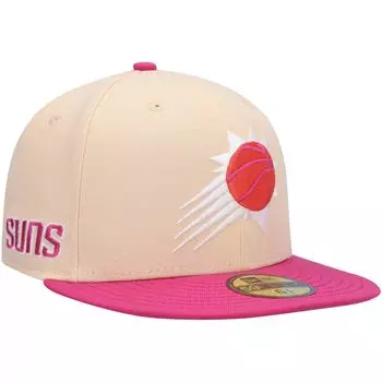 Мужская приталенная шляпа New Era оранжево-розовая Phoenix Suns Passion Mango 59FIFTY