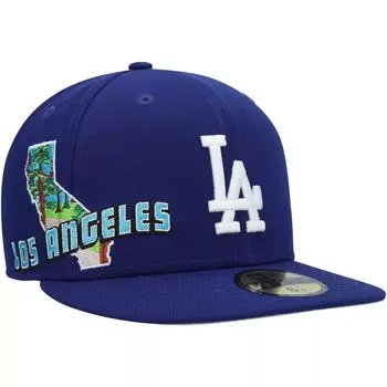 Мужская приталенная шляпа New Era Royal Los Angeles Dodgers Stateview 59FIFTY