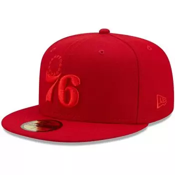Мужская приталенная шляпа New Era Scarlet Philadelphia 76ers Color Pack 59FIFTY