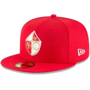 Мужская приталенная шляпа New Era Scarlet San Francisco 49ers Omaha Throwback 59FIFTY