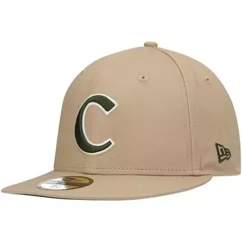 Мужская приталенная шляпа New Era Tan Clemson Tigers Camel & Rifle 59FIFTY