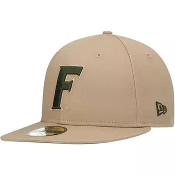 Мужская приталенная шляпа New Era Tan Florida Gators Camel & Rifle 59FIFTY