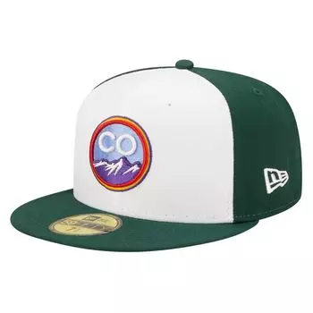 Мужская приталенная шляпа New Era White Colorado Rockies 2022 City Connect 59FIFTY