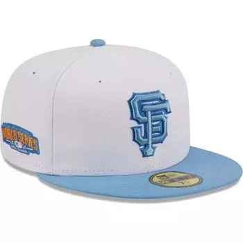 Мужская приталенная шляпа New Era White San Francisco Giants Sky 59FIFTY