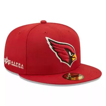 Мужская приталенная шляпа New Era x Alpha Industries Cardinal Arizona Cardinals Alpha 59FIFTY