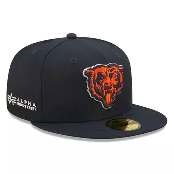 Мужская приталенная шляпа New Era x Alpha Industries Navy Chicago Bears Alpha 59FIFTY
