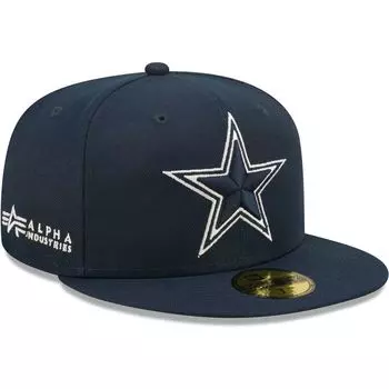 Мужская приталенная шляпа New Era x Alpha Industries Navy Dallas Cowboys Alpha 59FIFTY