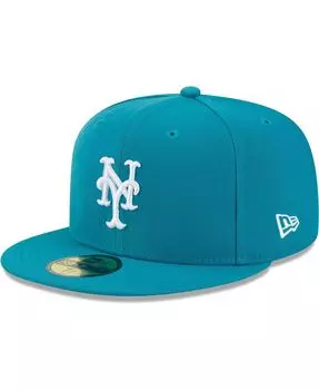 Мужская приталенная шляпа New York Mets 59FIFTY бирюзового цвета New Era