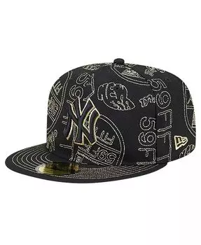 Мужская приталенная шляпа New York Yankees 59FIFTY Day New Era, черный