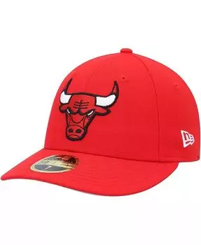 Мужская приталенная шляпа Red Chicago Bulls Team Low Profile 59FIFTY New Era, красный